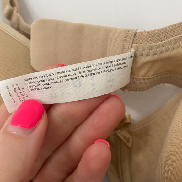 Chantelle Beige Full Coverage Padded Bra Size 34B - Picture 5 of 6